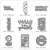 happy birthday cake 2022 new arrivals metal cutting dies for diy scrapbooking stencil album stamps crafts embossing paper cards