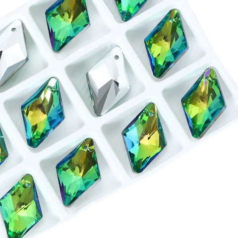 QIAO Кристальные подвески-бусины ромб 6320