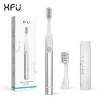 xfu 2102 portable travel sonic electric toothbrush with battery power aluminum handle dupont replacement brush head available