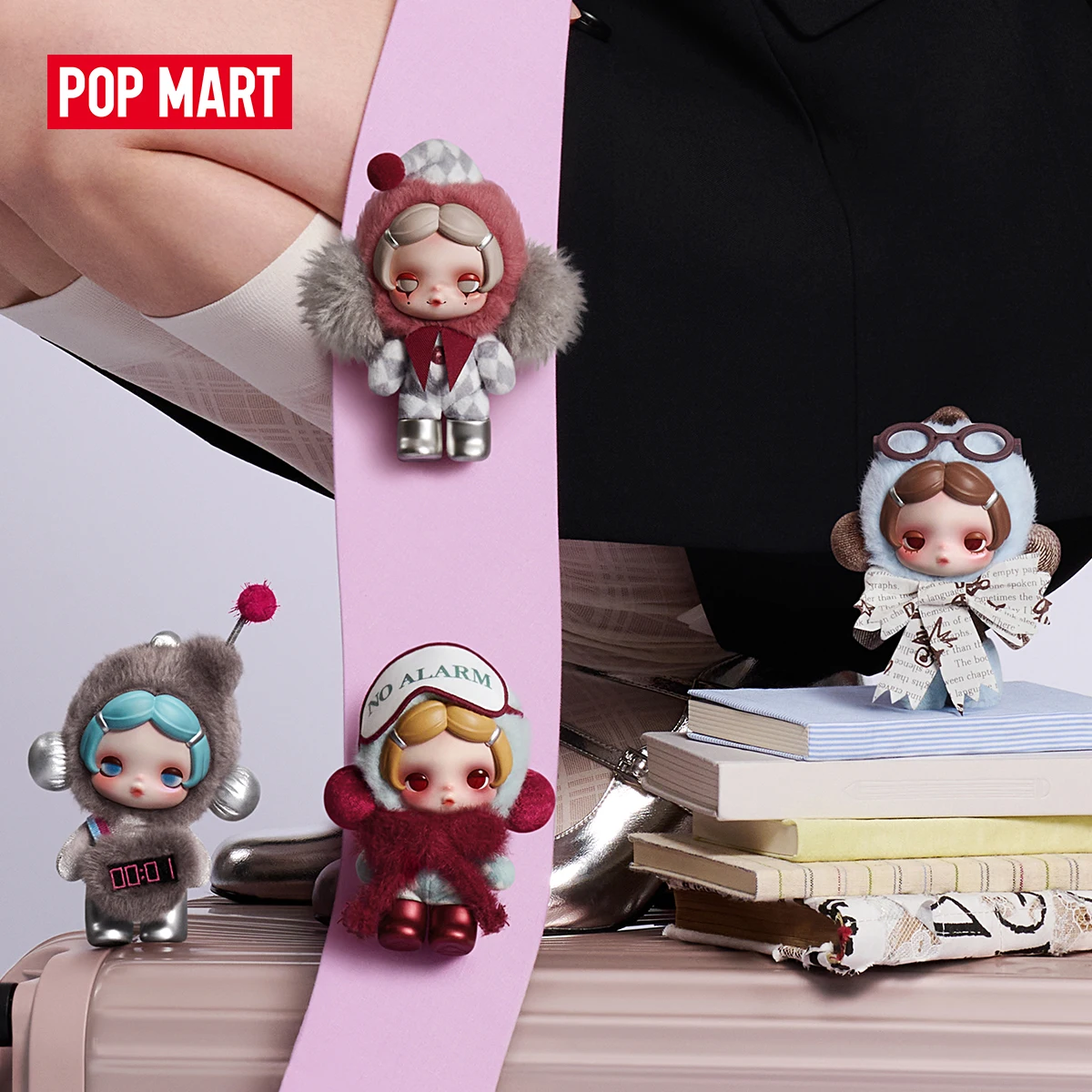 Фото 【EU】POP MART θ SKULLPANDA Off Mode Series Плюшевая кукла-подвеска 1 шт./12 шт. SP POPMART Mystery Box Милый подарок №1