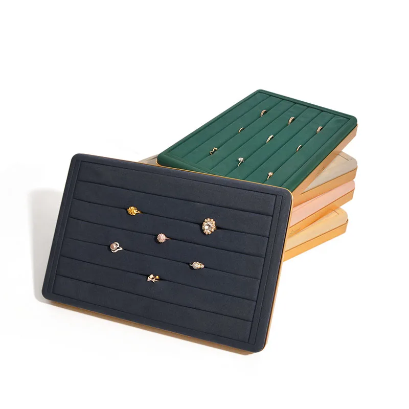 

Jewelry Display Bracelet Earrings Ring Show Stand Metal Velvet Jewelry Organizer Holder Tray Hot Sale