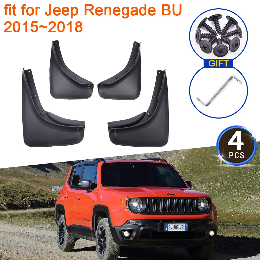 

Для Jeep Renegade BU 2015 2016 2017 2018 брызговики брызговики передние задние колеса Fender Flare автомобильные аксессуары