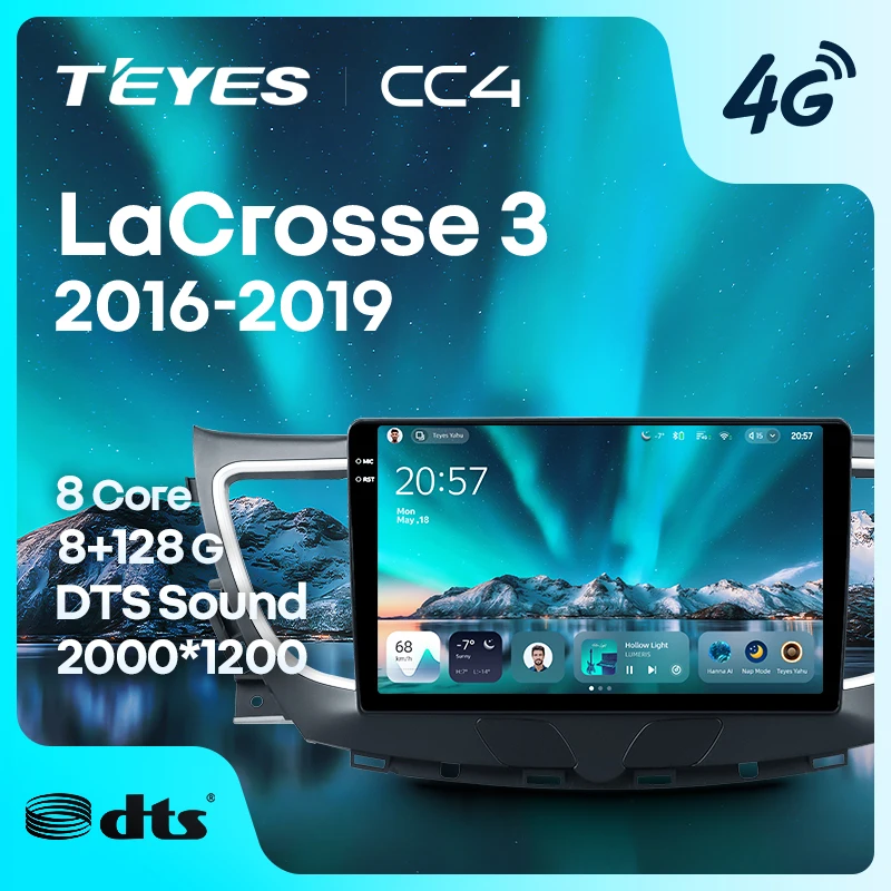 Фото TEYES Тиайс CC4 Штатная магнитола For Бьюик Лакросс 3 поколение For Buick LaCrosse 3 2016 - 2019 автомагнитола 2 DIN DVD GPS CarPlay Android Auto мультимедиа автомобиля головное Android магнитола №1