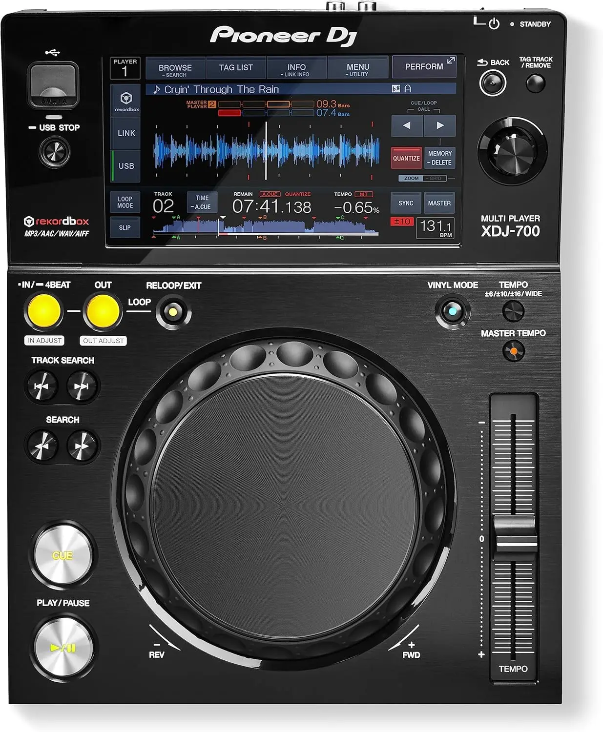 Лидер продаж Pioneer DJ XDJ-700 — компактная цифровая колода совместимость с rekordbox