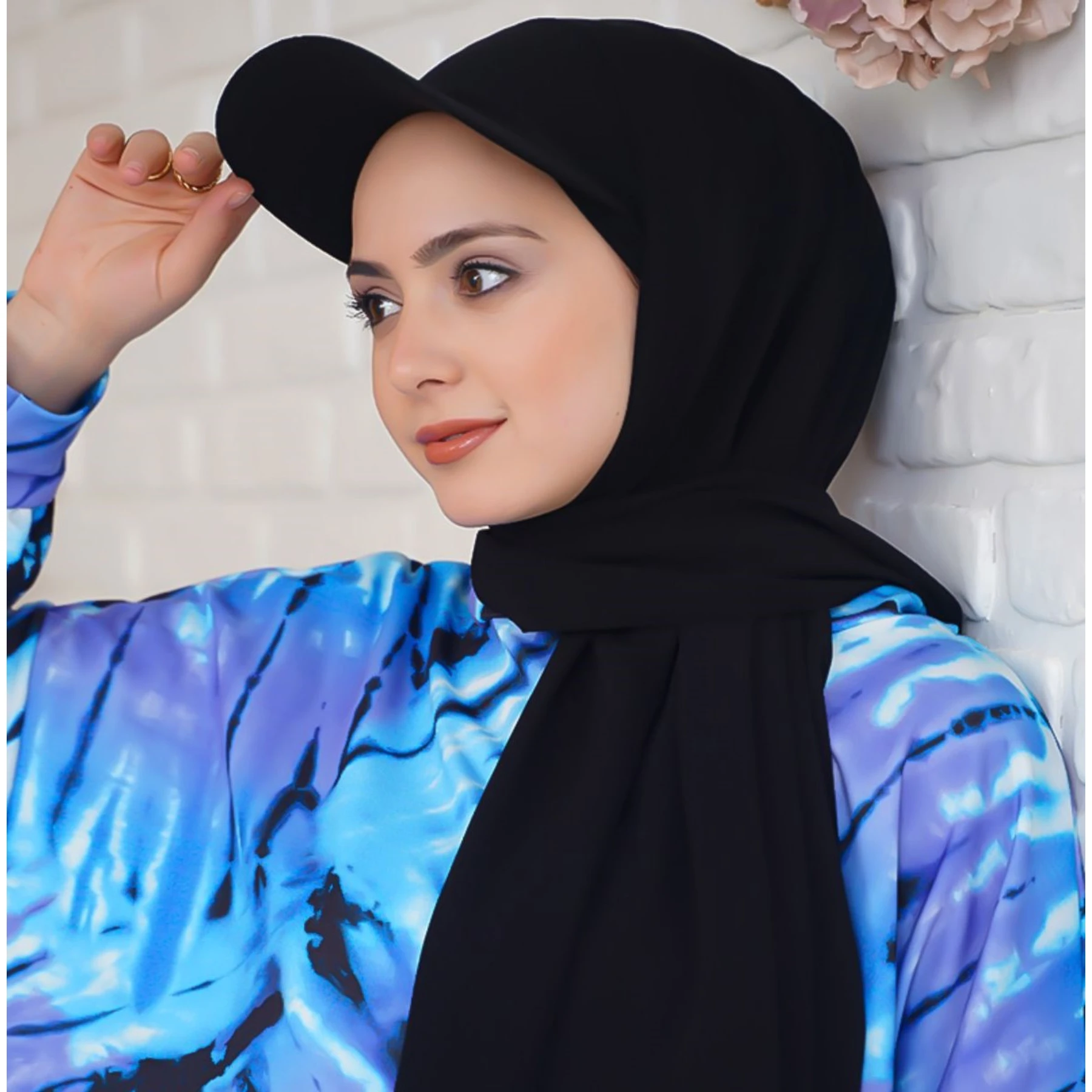 

Muslim Women's Hijab Shawl With Hat Long Prayer Garment Islamic Fashion Muslim Clothing Turkey Dubai Islam Abayat Kaftan Burka