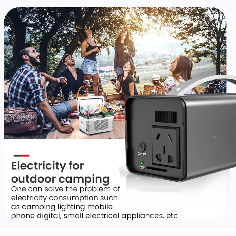 32000mAh Outdoor Emergency Power Supply 300W Portable Power Station Emergency Generator Auxiliary Battery Inverter for Camping