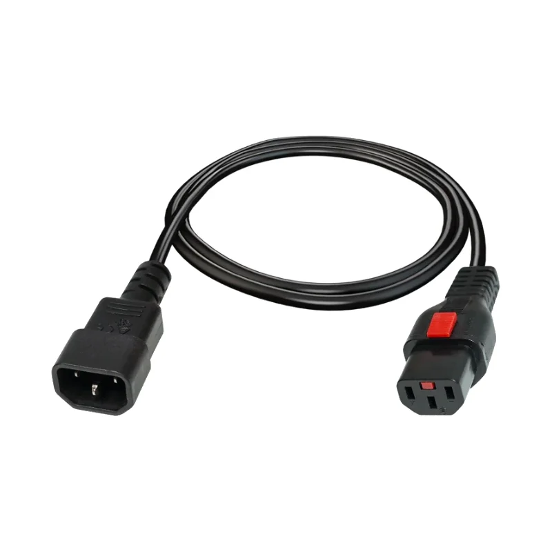 10A 250V Разъем IEC320 C13 Socket к мужскому разъему IEC C14 с блокировкой питания кабеля на 1,5 мм с расширительным кабелем PDU.
