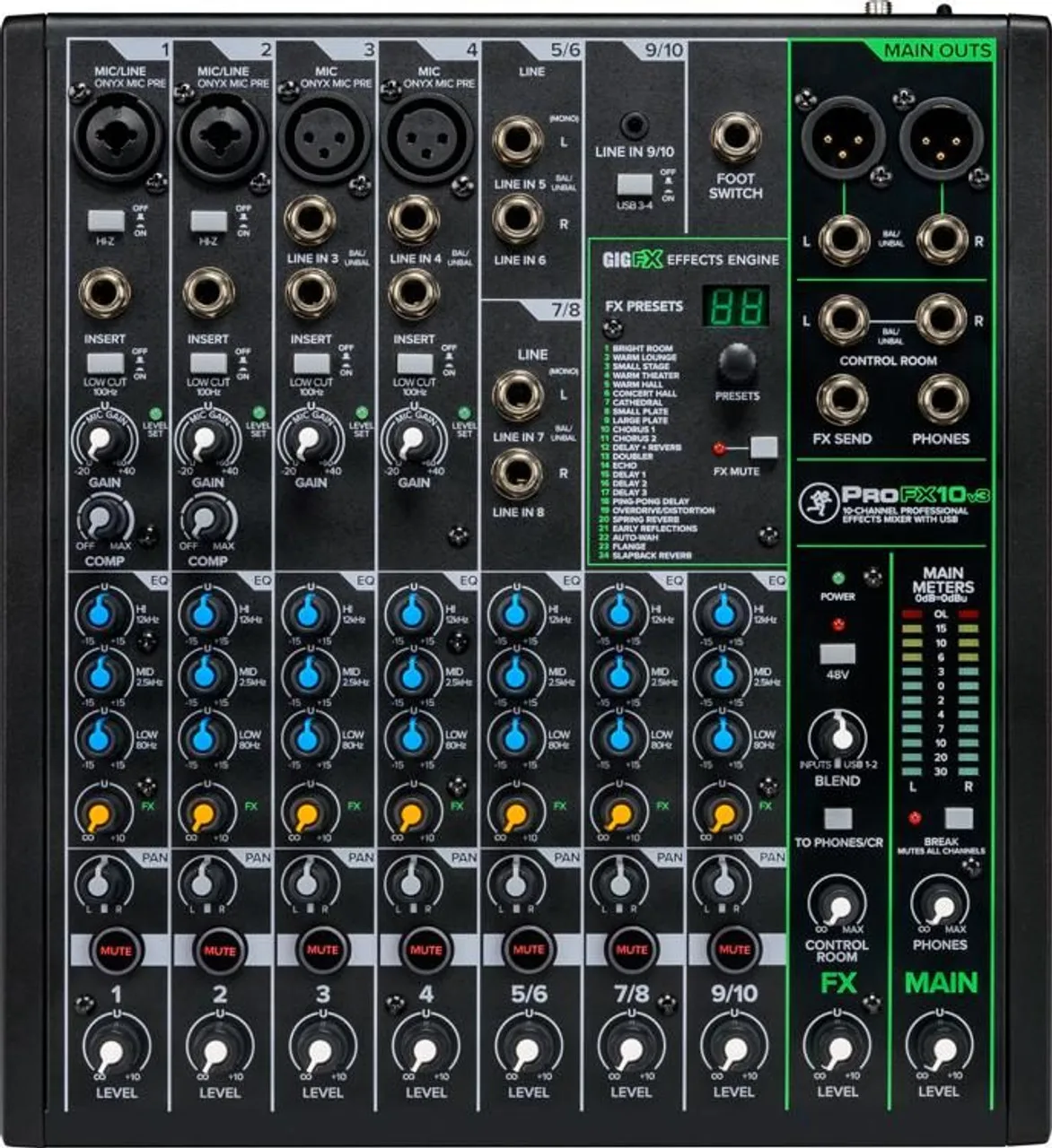 

100% OFFICIAL Mackie ProFX22v3 22-channel Mixer with USB and Effects
