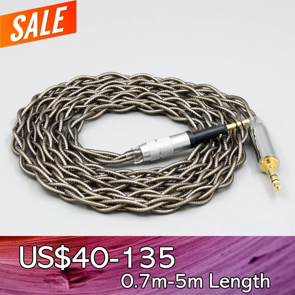 

99% Pure Silver Palladium + Graphene Gold Earphone Shielding Cable For Sennheiser HD6 HD7 HD8 MIX DJ HD595 4 core LN008227