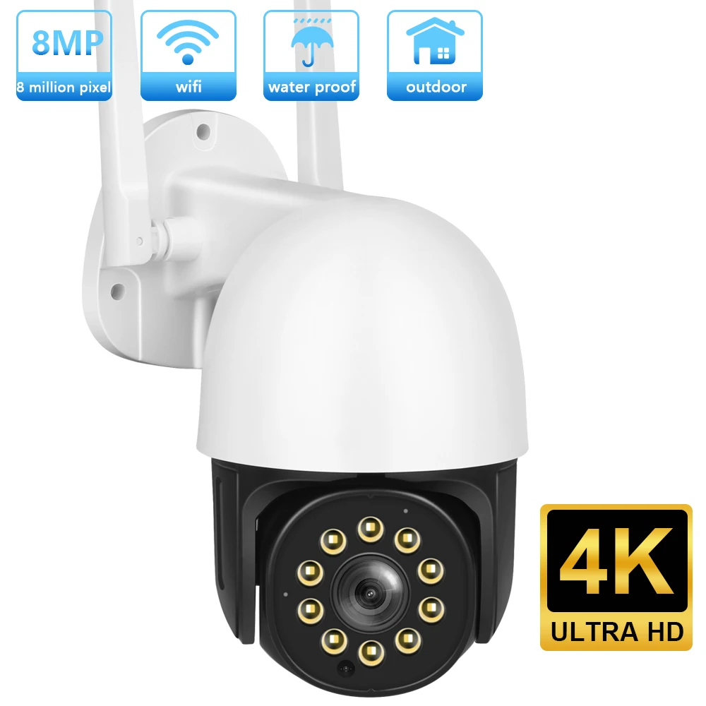 

Камера видеонаблюдения, 8 Мп, PTZ IP, Wi-Fi, 5 Мп