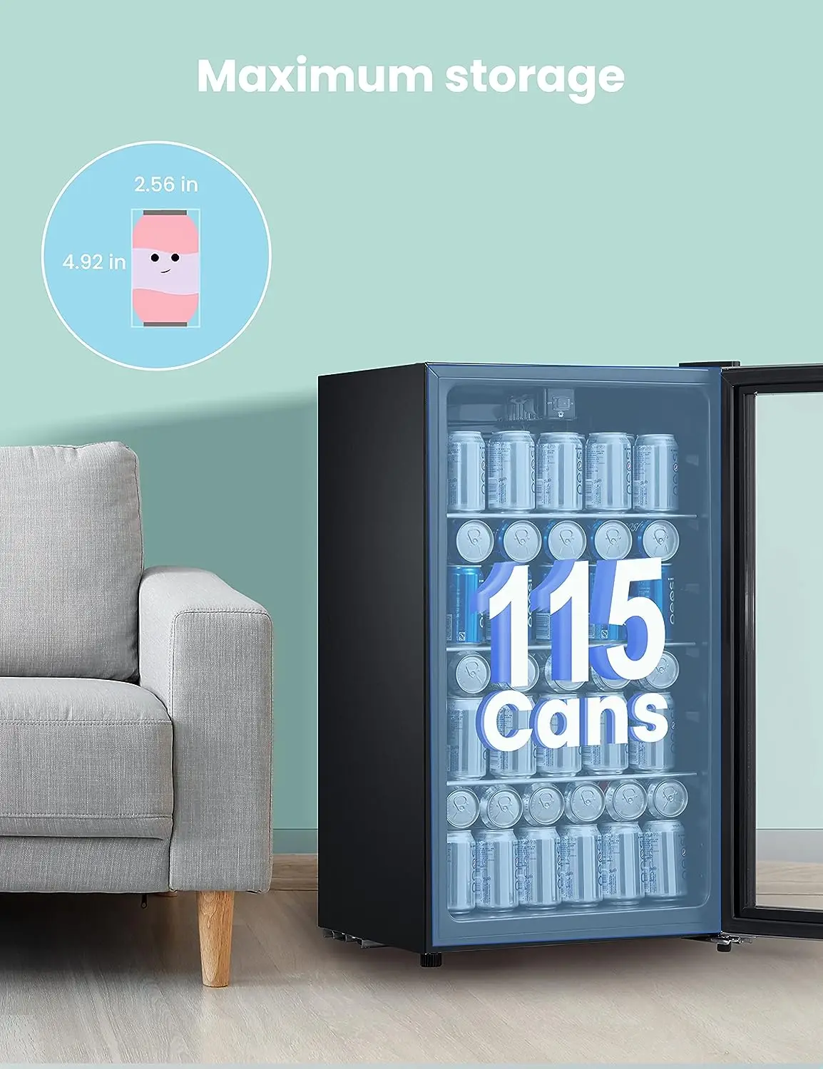 

Beverage Refrigerator, 115 Cans