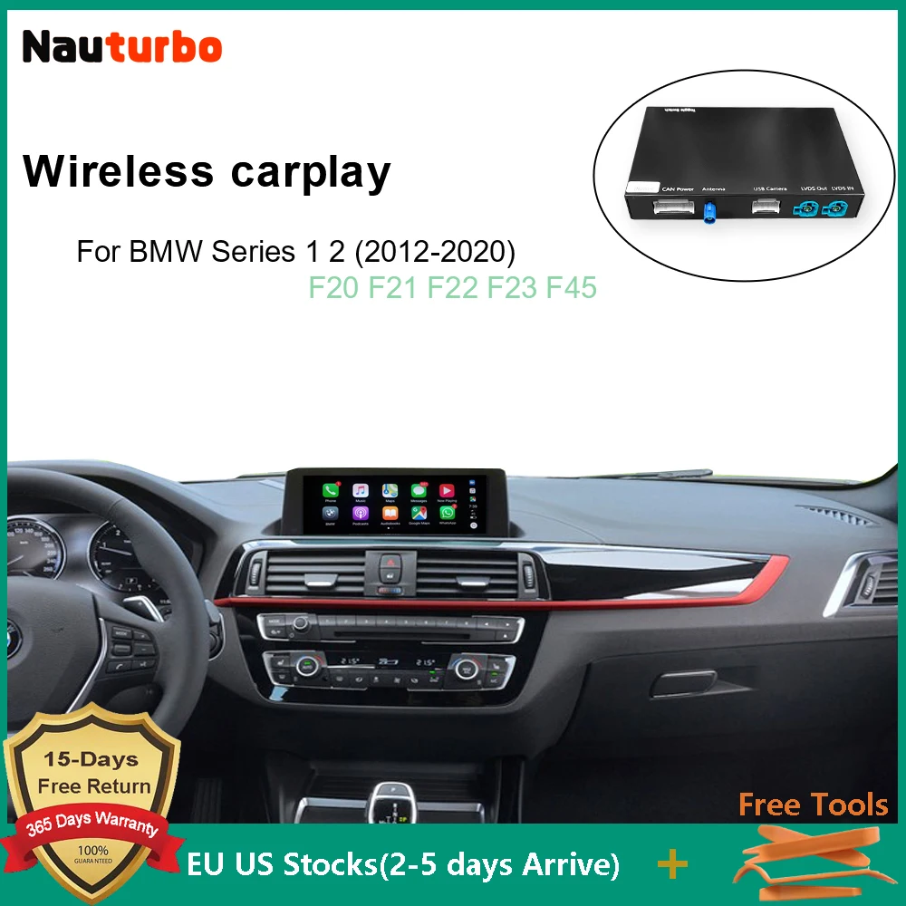 Беспроводной CarPlay для BMW серии 1 2 F20 F21 F22 F23 F45 2012-2020 NBT EVO с Android Mirror Link AirPlay |