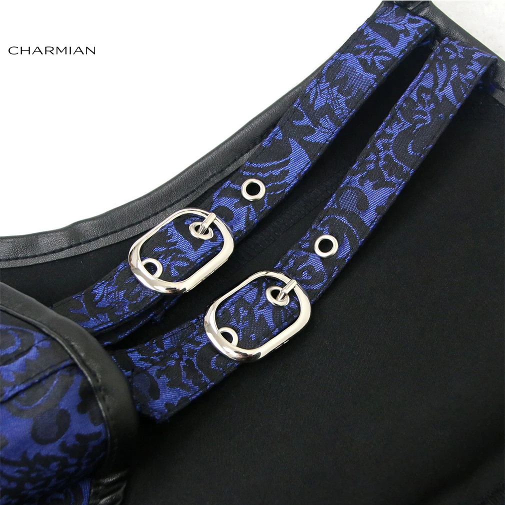 Charmian Черный Готический Корсет
