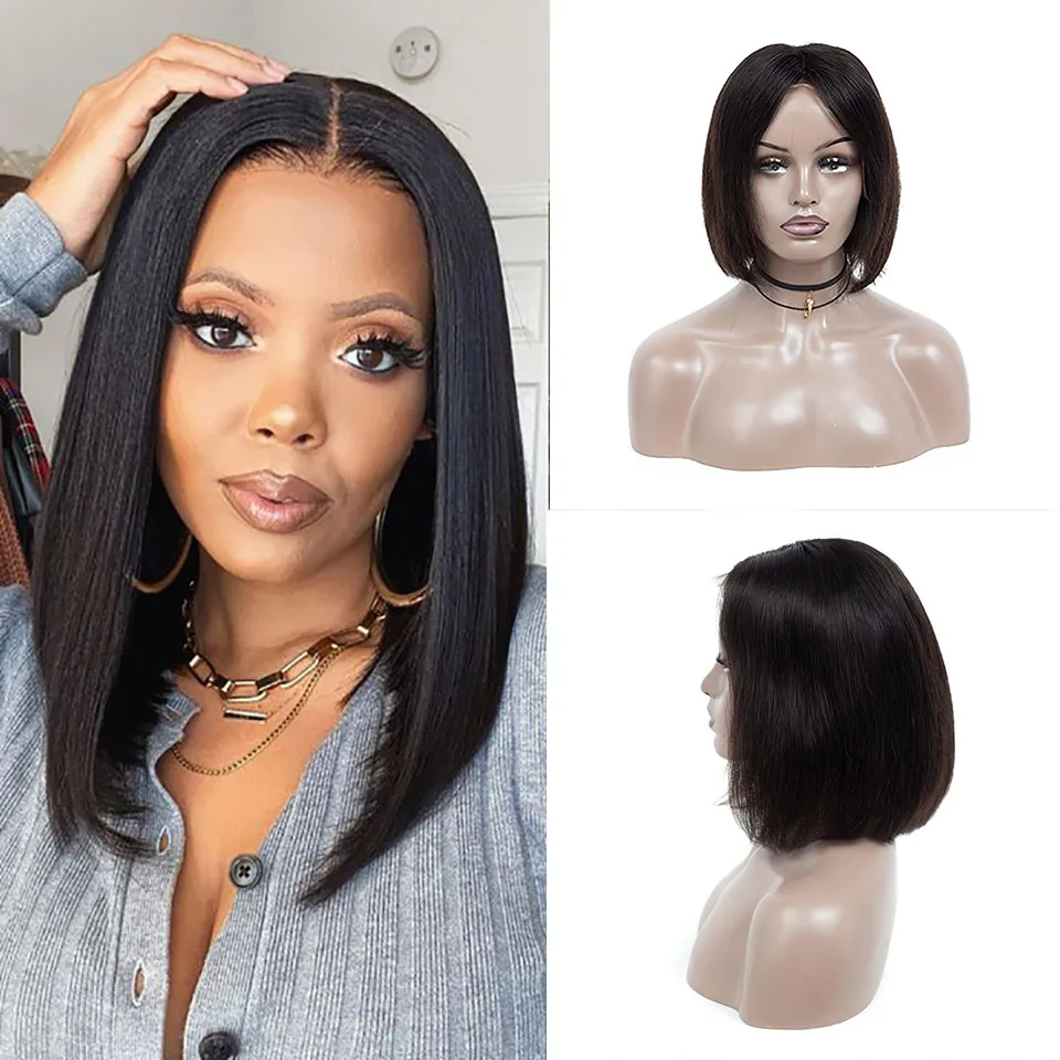 10 12 14 16 Inch Bob Wig 13x4 Lace Front Wig And 4x4 Closure Wig Human Hair Bob Wig Pre Plucked Straight Short Bob Wigs Remy