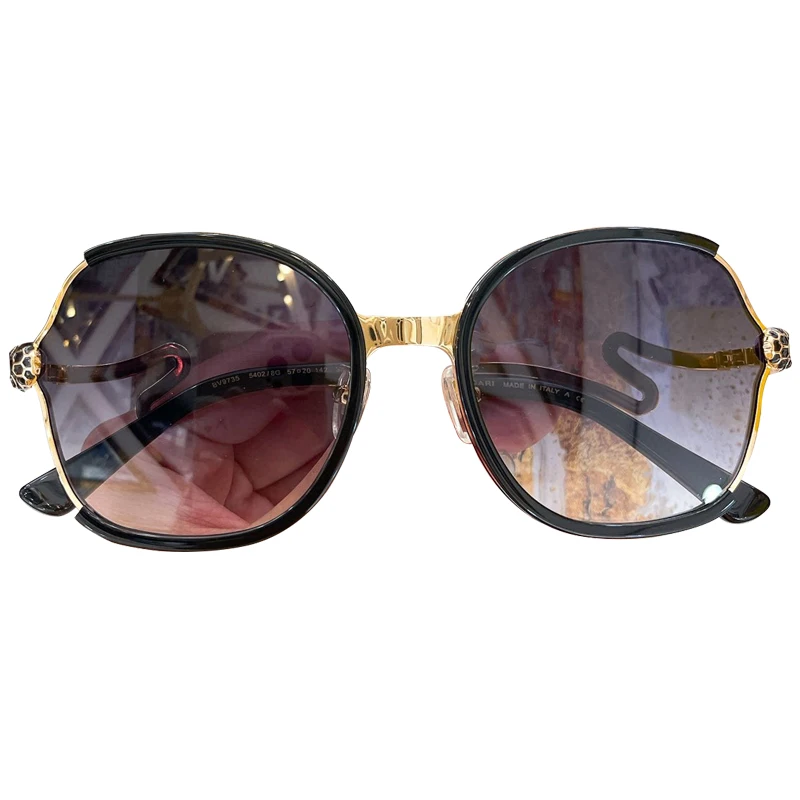 Round Gradient Sunglasses Women Metal Curved Temple Eyewear Brand Luxury Fashion Sun Glasses Ladies UV400 Travel