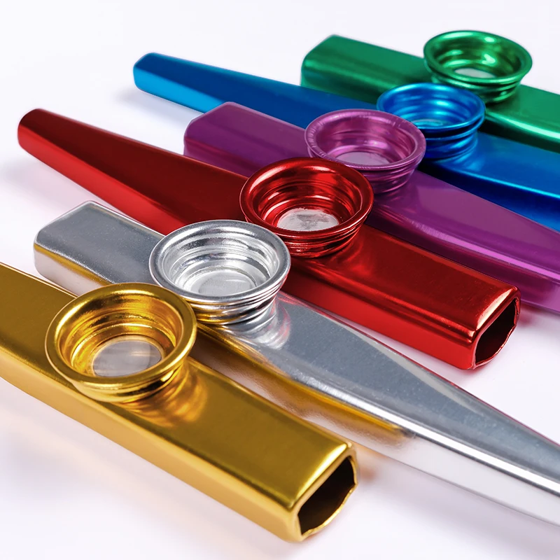 

Металлические музыкальные инструменты Kazoos, флейты, диафрагма, рот, KazooMusical Instrument, маленький саксофон, хороший компаньон для