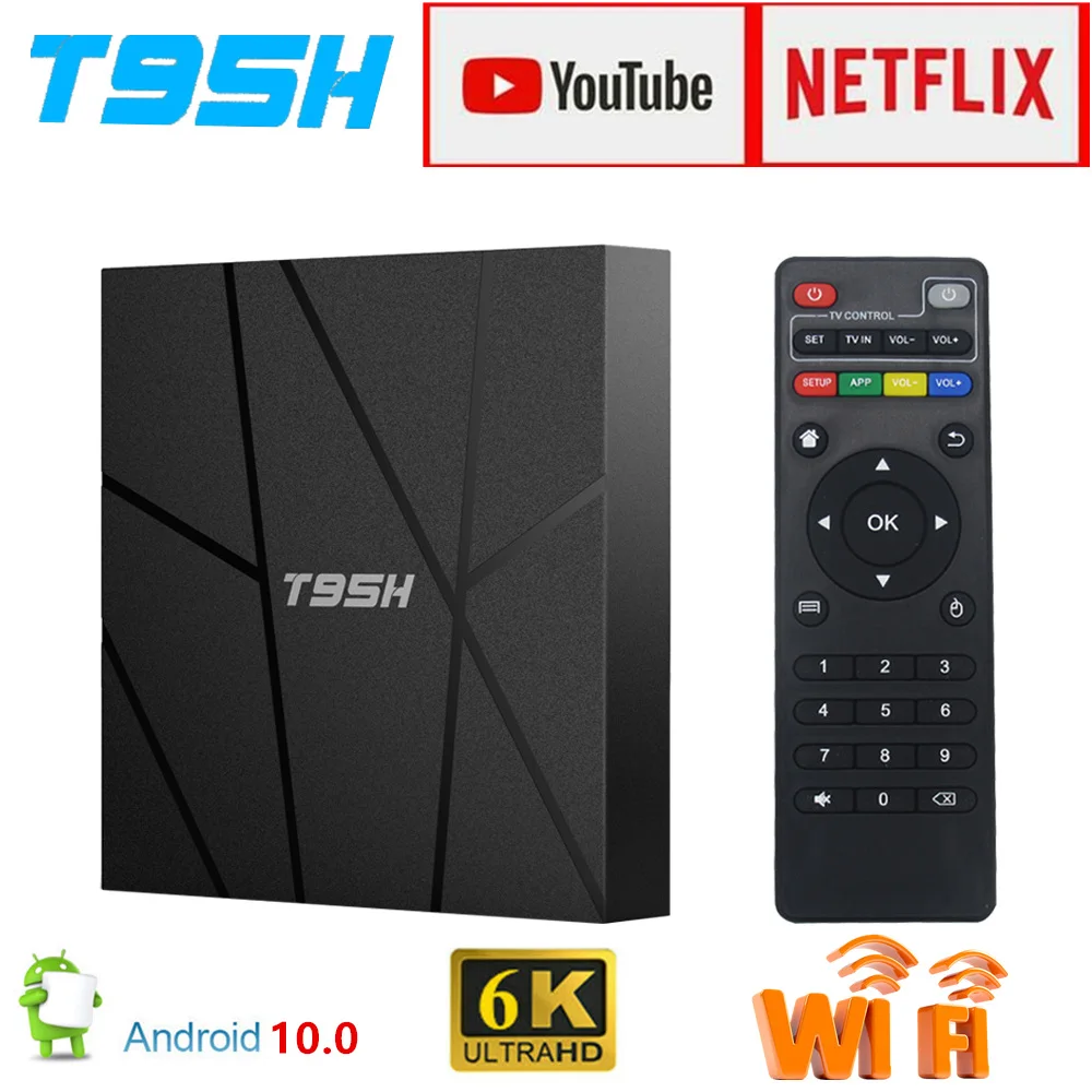 

Приставка Смарт-ТВ T95H Allwinner H616, Android 2,4, 2 + 16 ГБ, Wi-Fi 100 ГГц, Bluetooth
