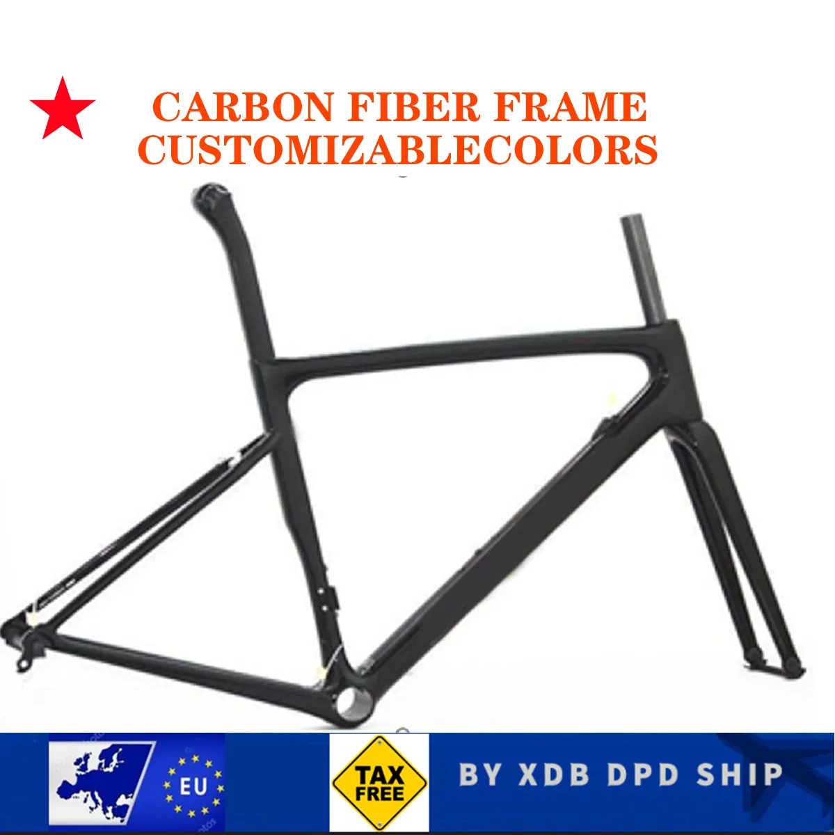 

T1000 UD SL6 Carbon Fiber Road Frame V rim Direct Brake Bicycle Bicycle Racing Bicycle Aerolight Frame Made in Taiwan