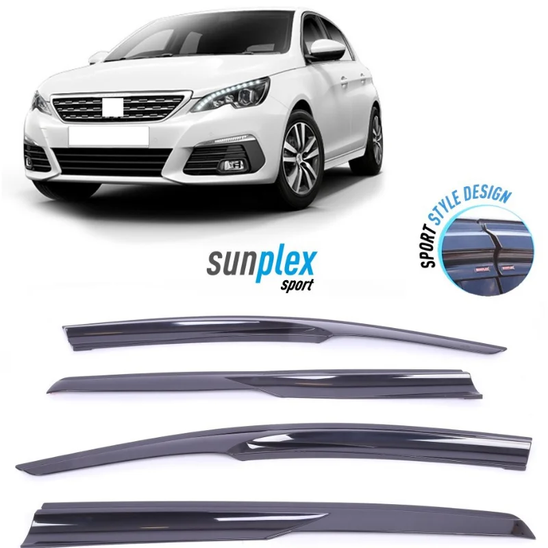 

Car window accessories for Peugeot 307-308 2000-2014 Sport Style window deflector rain cover visor awnings