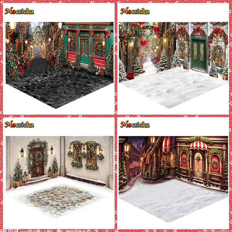 Фоны для детской семейной фотосъемки с рождественскими мотивами