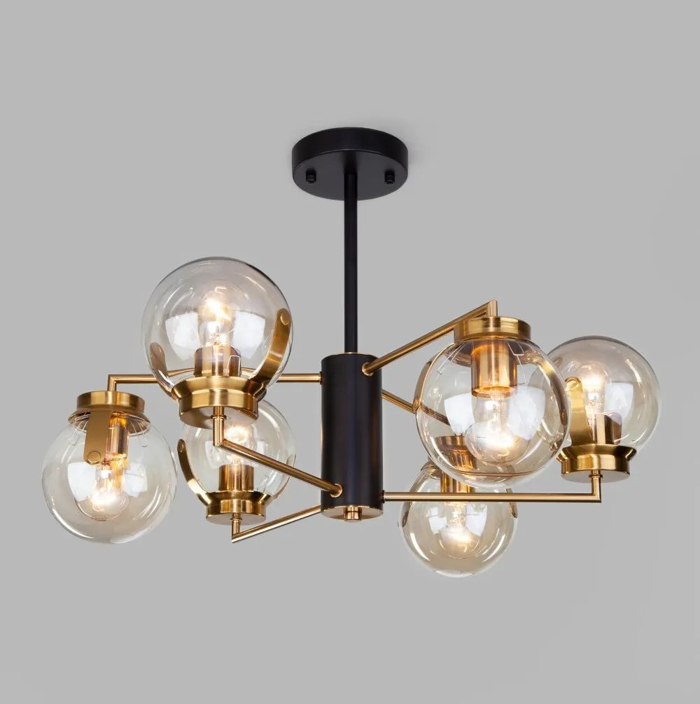 Eurosvet Потолочная люстра в стиле лофт 70118/6 черный a052239