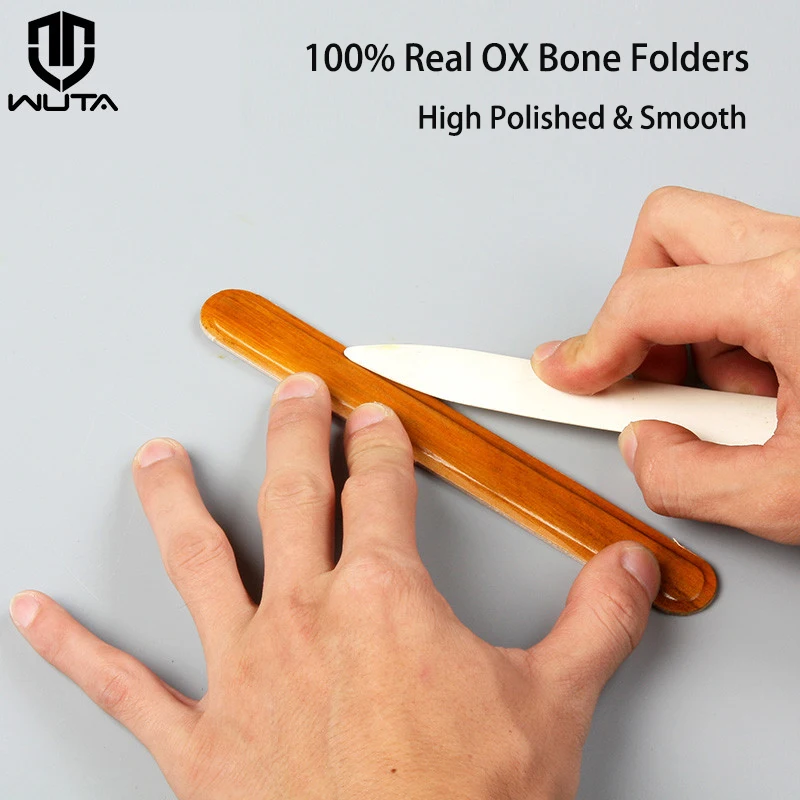 Фото Складной скребок для удаления пятен, из коровьей кожи, WUTA 100% OX Bone №1