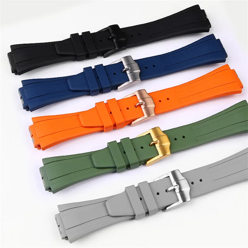 Fluoro Rubber Strap for Casio G-SHOCK GA-2100 2110 GM110 GM-5600 Modified AP Silicone Watch Band Metal Butterfly Buckle Bracelet