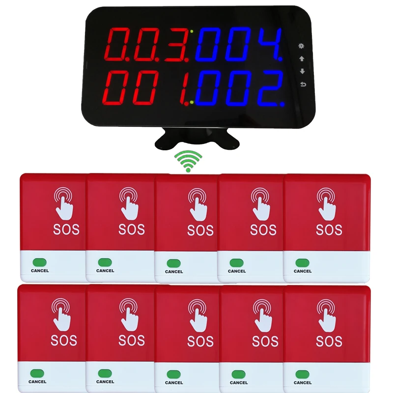 Ycall Wireless Hospital Call System 1 Nurse Station Host Receiver 10 Patient Button Transmitter