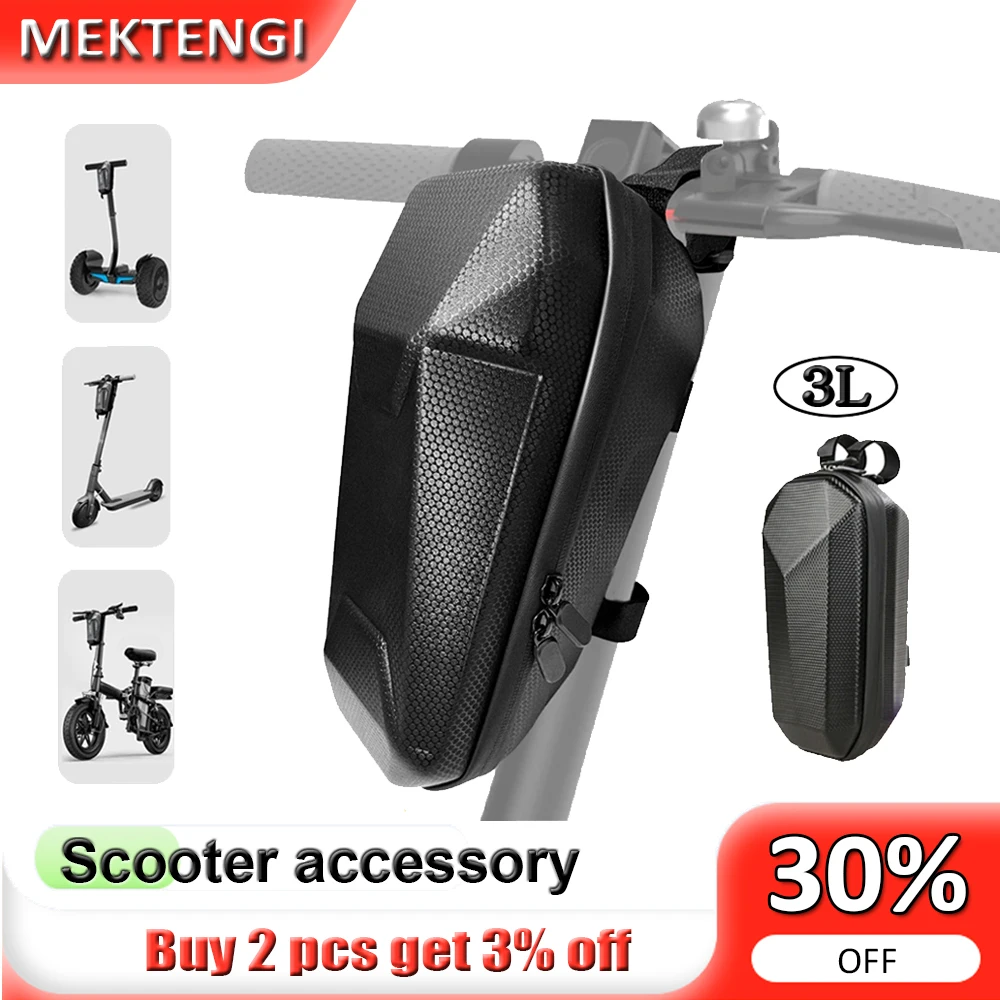 

3L/4L Electric Scooter Bag Waterproof Hard Shell Scooter Front Bag Folding Bicycle Head Handle Storage Bags Scooter Accessories