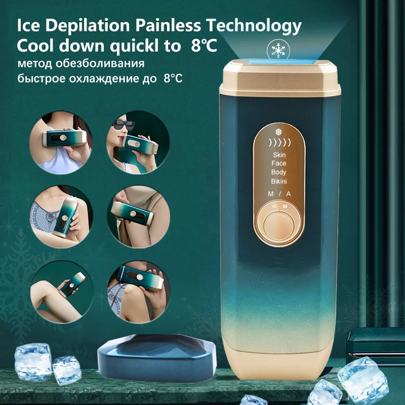 IPL Hair Removal  Ice Cooling Laser Epilator Women Depilatory Permanent Painless Hair Remover Depiladora Professional Depilation