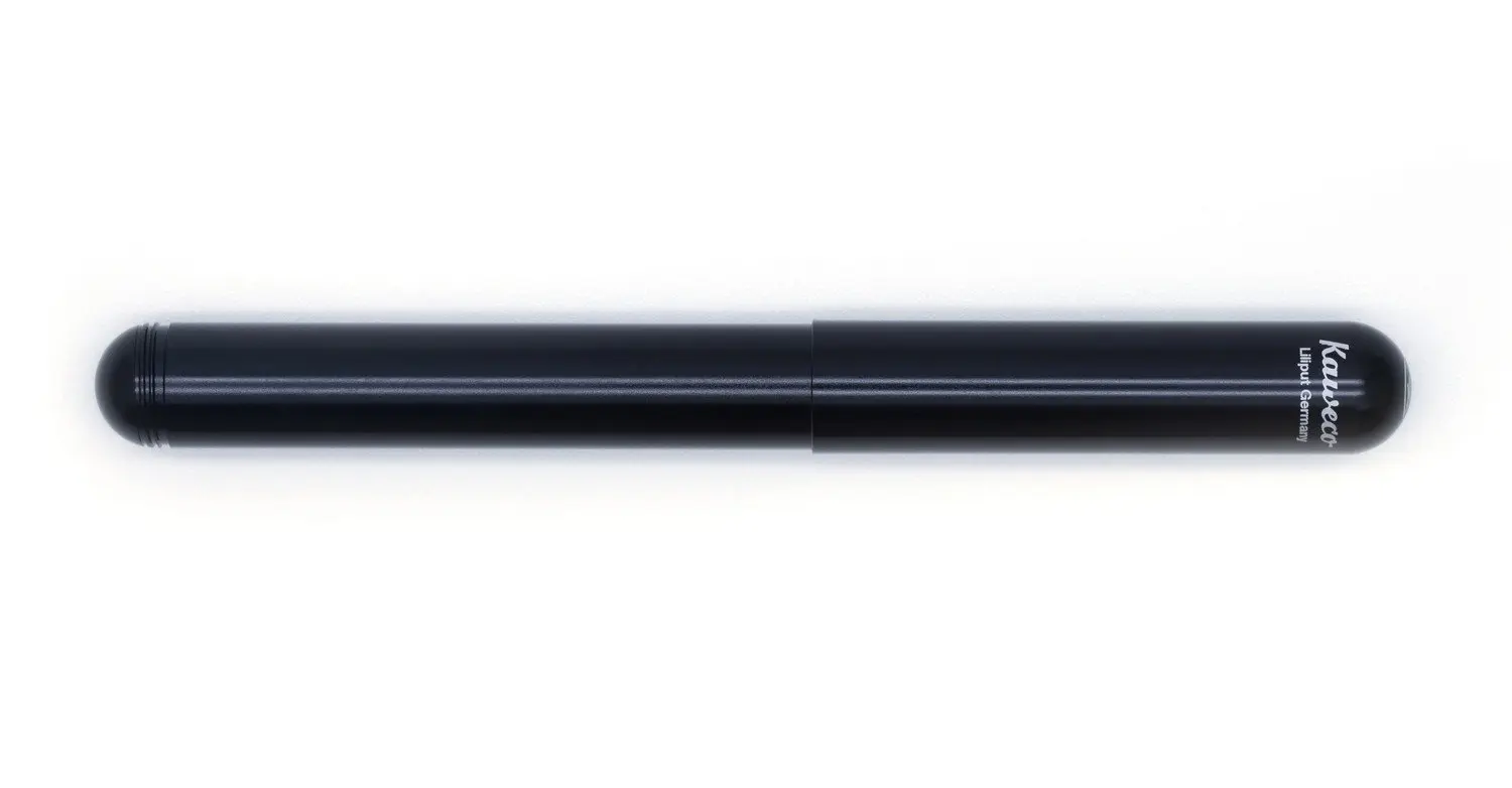 Ручка-роллер Kaweco Liliput F, чёрный алюминиевый корпус.