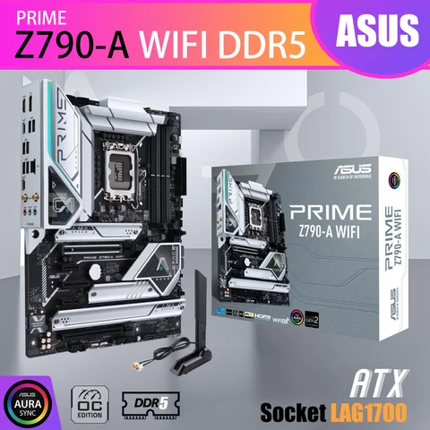 Новый ASUS PRIME Z790-A WIFI DDR5 материнская плата LGA1700 материнская плата 128G Поддержка Intel 12-го 13-го поколения I3 I5 I7 I9 комплект ATX RGB
