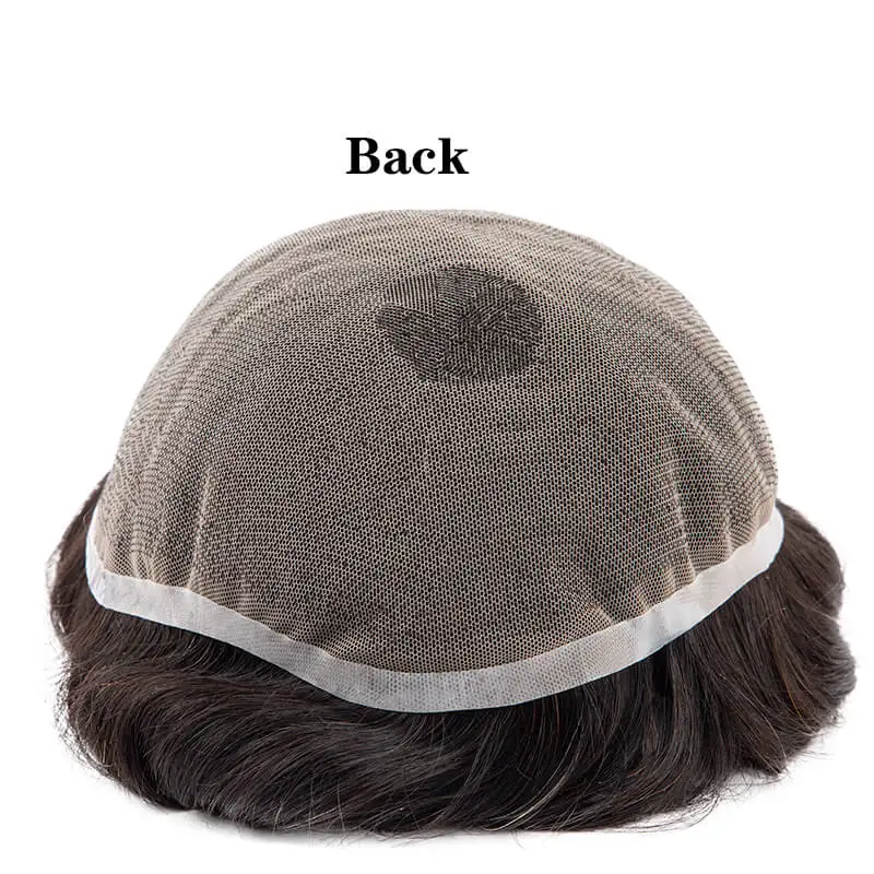 Full Lace Men Toupee Natural Hairline Human Hair Toupee Men Wig Invisible Breathable Hair Replacement System Unit Wig For Men