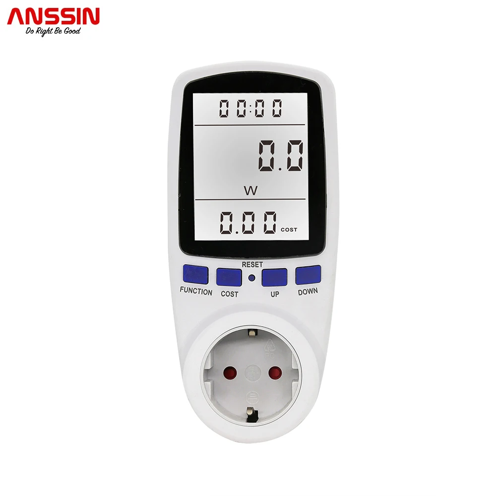 

Digital Household Smart Voltage Wattmeter, Power Monitor Analyzer Billing Socket, Current Measurement Meter