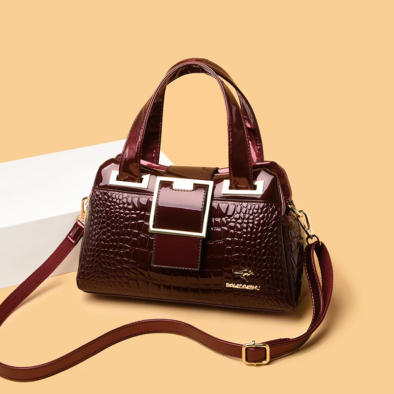 

Fashion Luxury Designer Brand Women Handbag Crocodile Pattern Leather Shoulder Bags Casual Tote Bag Crossbody Bags For Women