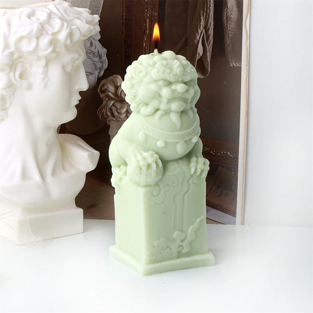 Благоприятный лев силиконовая форма для свечей китайский рекуперационная