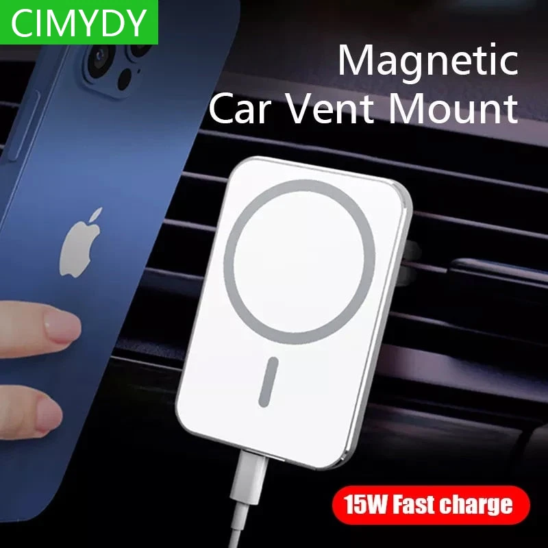 

15W Magnetic Wireless Car Charger Mount Adsorbable Phone For iPhone 13 12 Pro Max Mini adsorption Fast Wireless Charging Holder