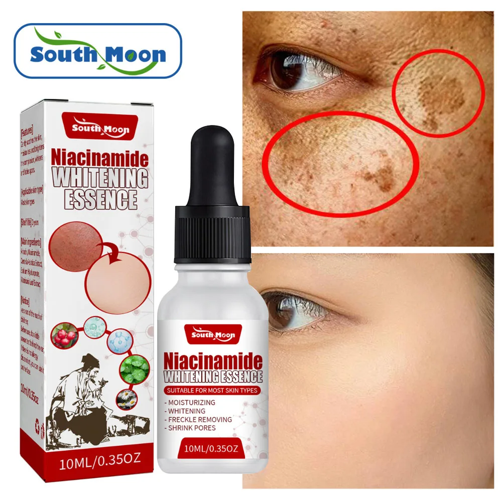 

Niacinamide Whitening Freckle Serum Remove Dark Spots Shrink Pores Lift Firming Improve Dullness Brighten Moisturizing Skin Care