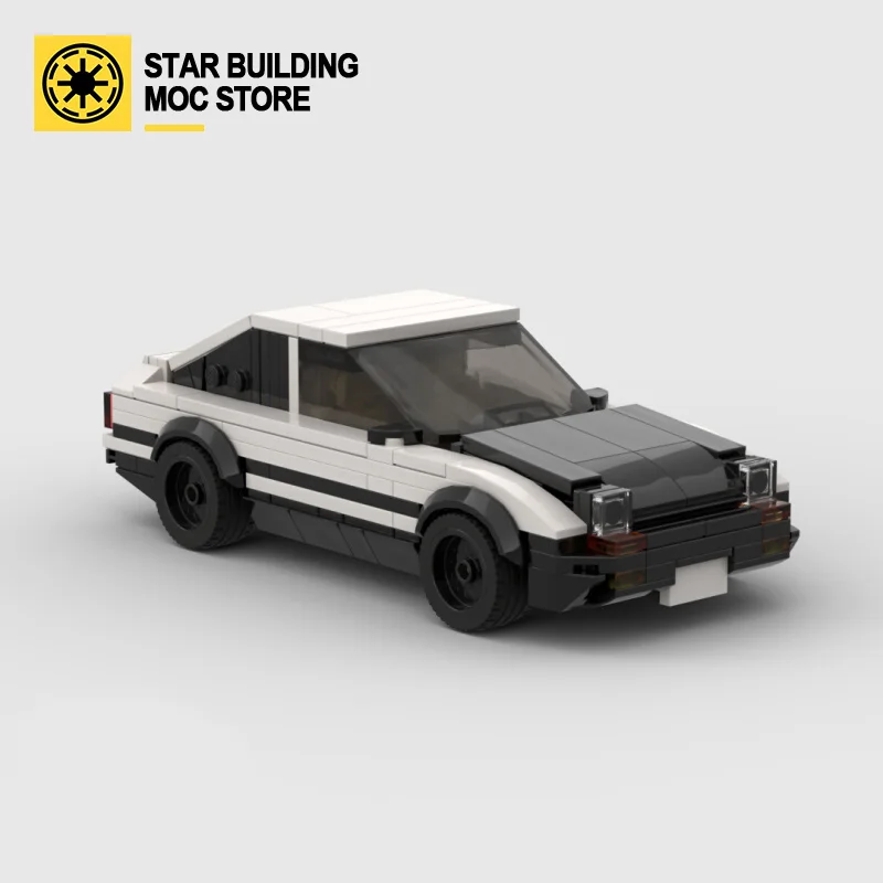 

MOC blocks apply to the lego Toyota Corolla AE86 Speed8 lattice nose high difficulty boys car racing speed champion model