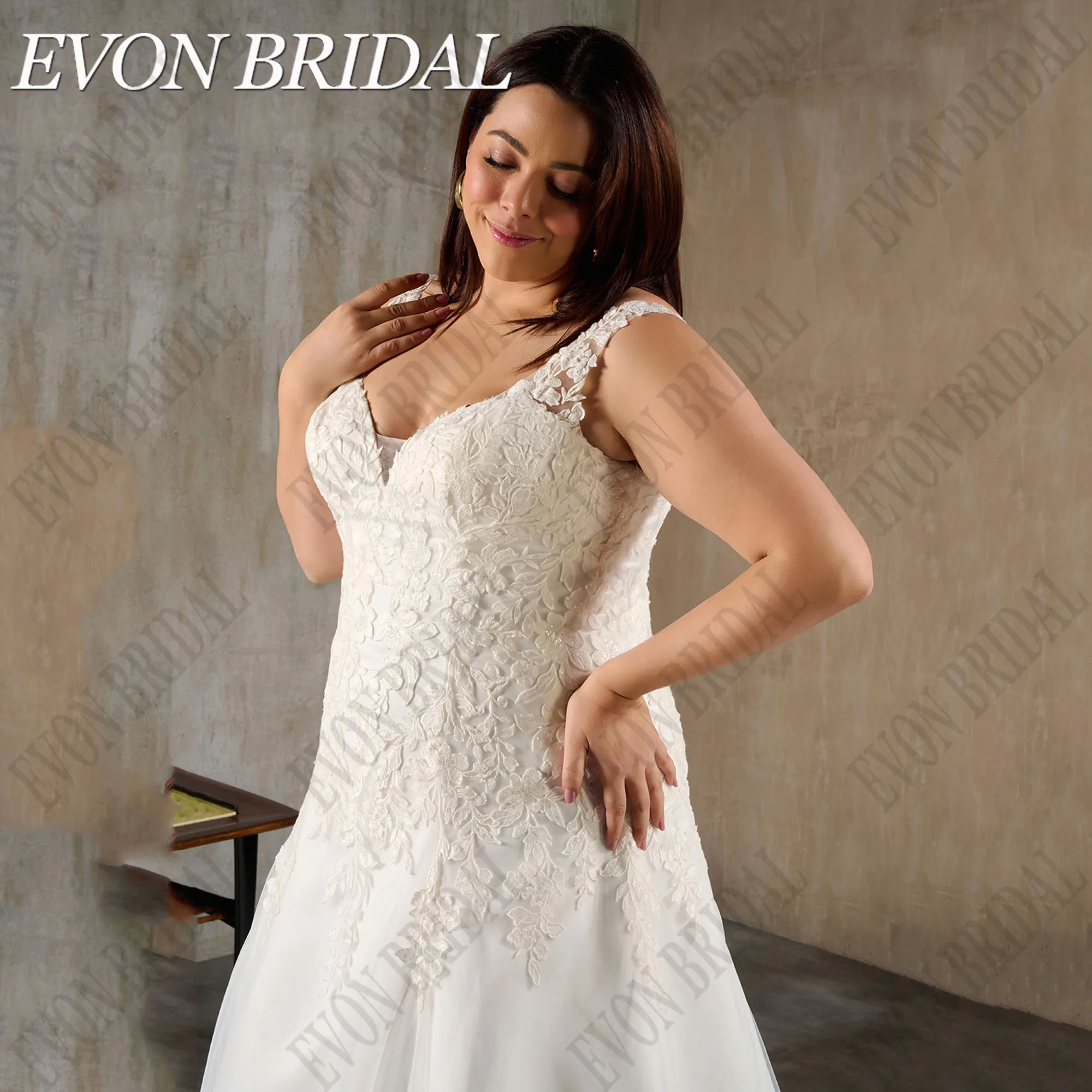 EVON свадебное платье на заказ женское с аппликацией русалки платья невесты без