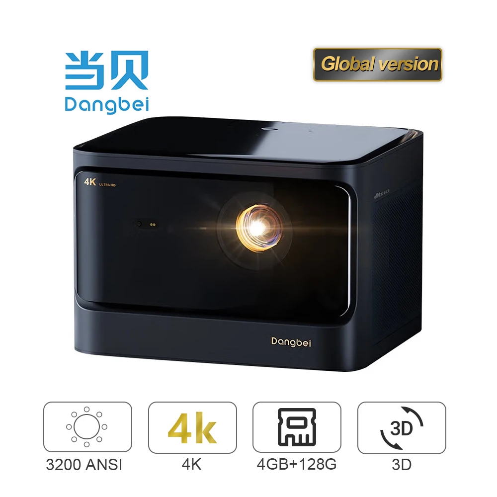 

Dangbei Mars Pro 4K Projector 3200 ANSI Lumens Laser DLP Projector with Android 4GB+128G 2*10W HiFi Speakers HDR10+ Home Theater