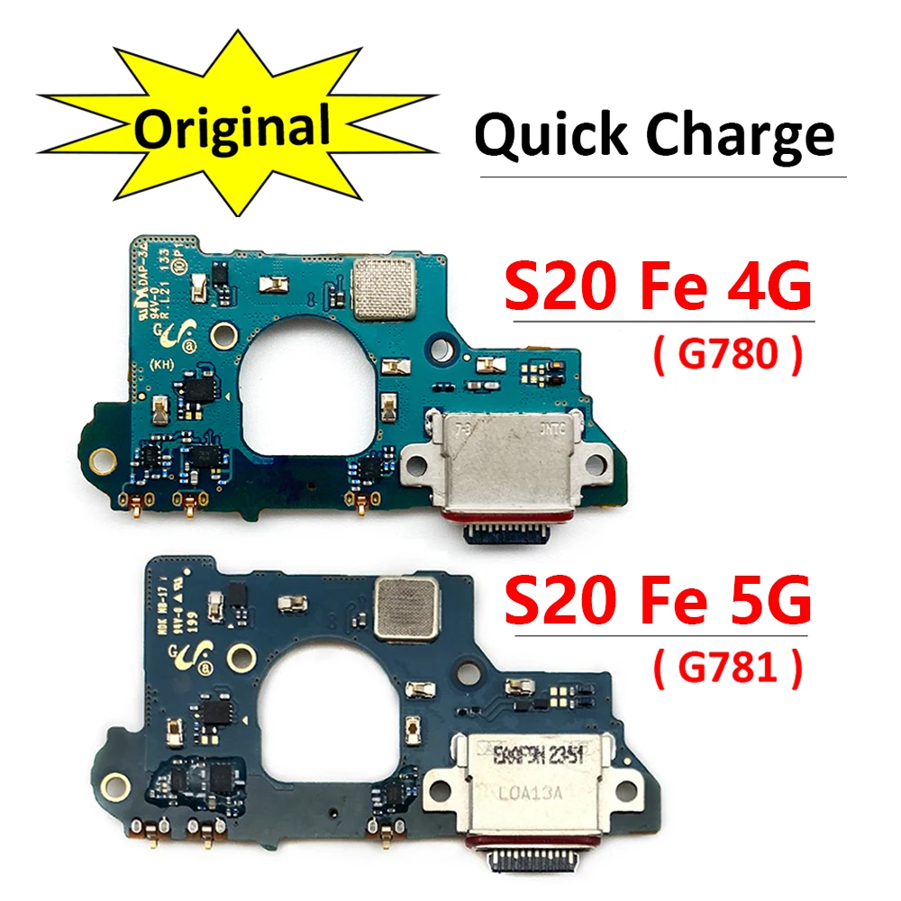 

Original For Samsung S20 Fe 4G 5G G780 G780F G781 Dock Connector Micro USB Charger Charging Port Flex Cable Microphone Board