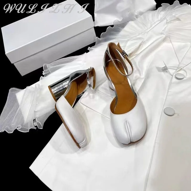 Винтажные красные туфли с круглым каблуком и разрезом Туфли Мэри Джейн женские