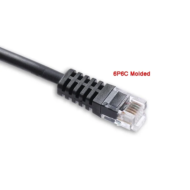 Фото Соединительный кабель Mini DIN 6PIN к RJ12 6P6C длиной 2 м для педалей FANATEC/SHIFTERS к колесам FANA KABLE PS/2 к RJ12 6-контактный кабель №4