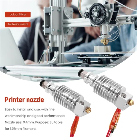 2шт Прочный экструдер Hotend с головкой V5 J Горячие детали для 3D-принтера диаметром 0,4 мм для Anycubic I3 Mega 3D-принтер с нитью накала 1,75 мм