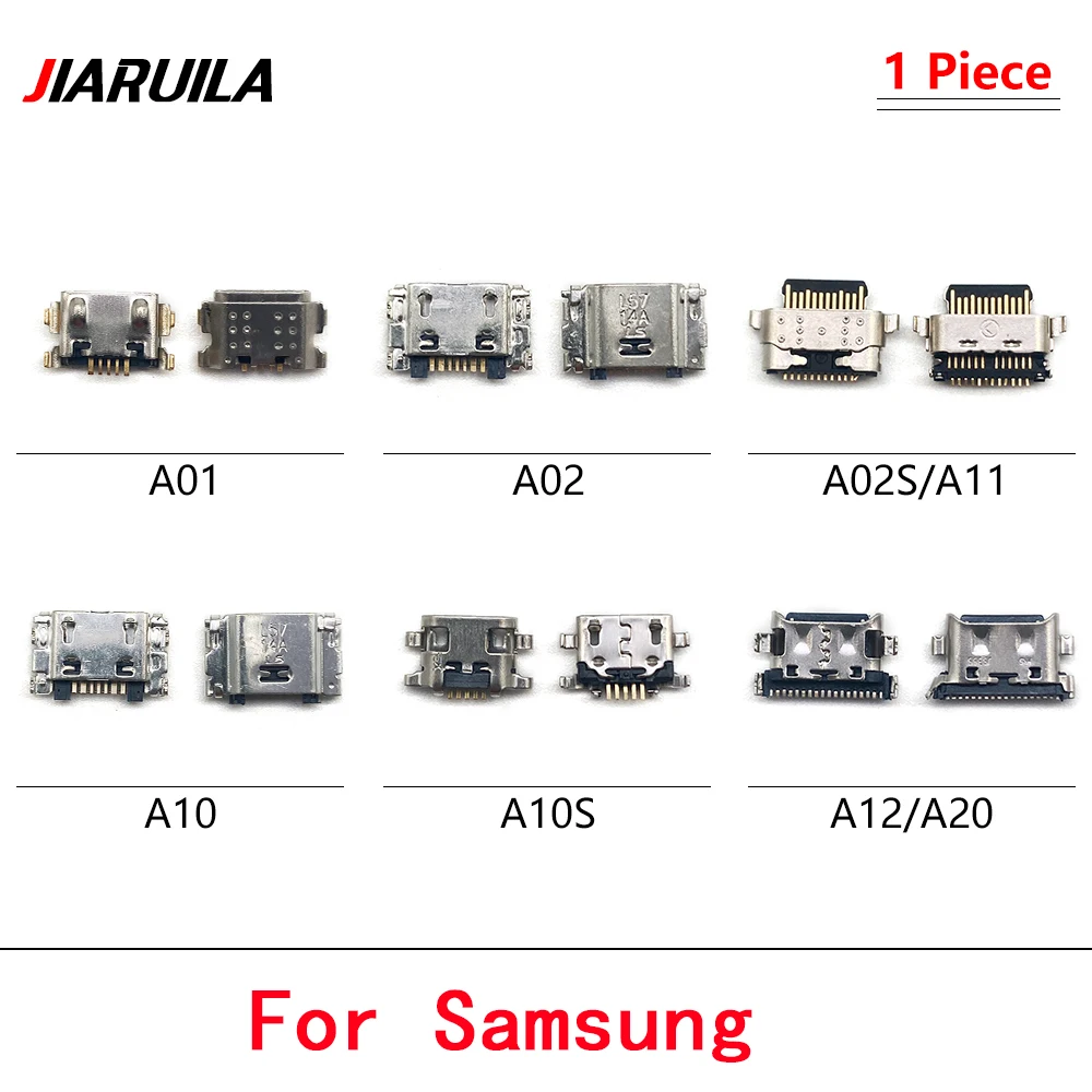 

100 Pcs USB Charger Charging Port Connector For Samsung A01 A02 A02S A11 A10 A10S A12 A20 Dock Charger Mini USB Jack Replacement