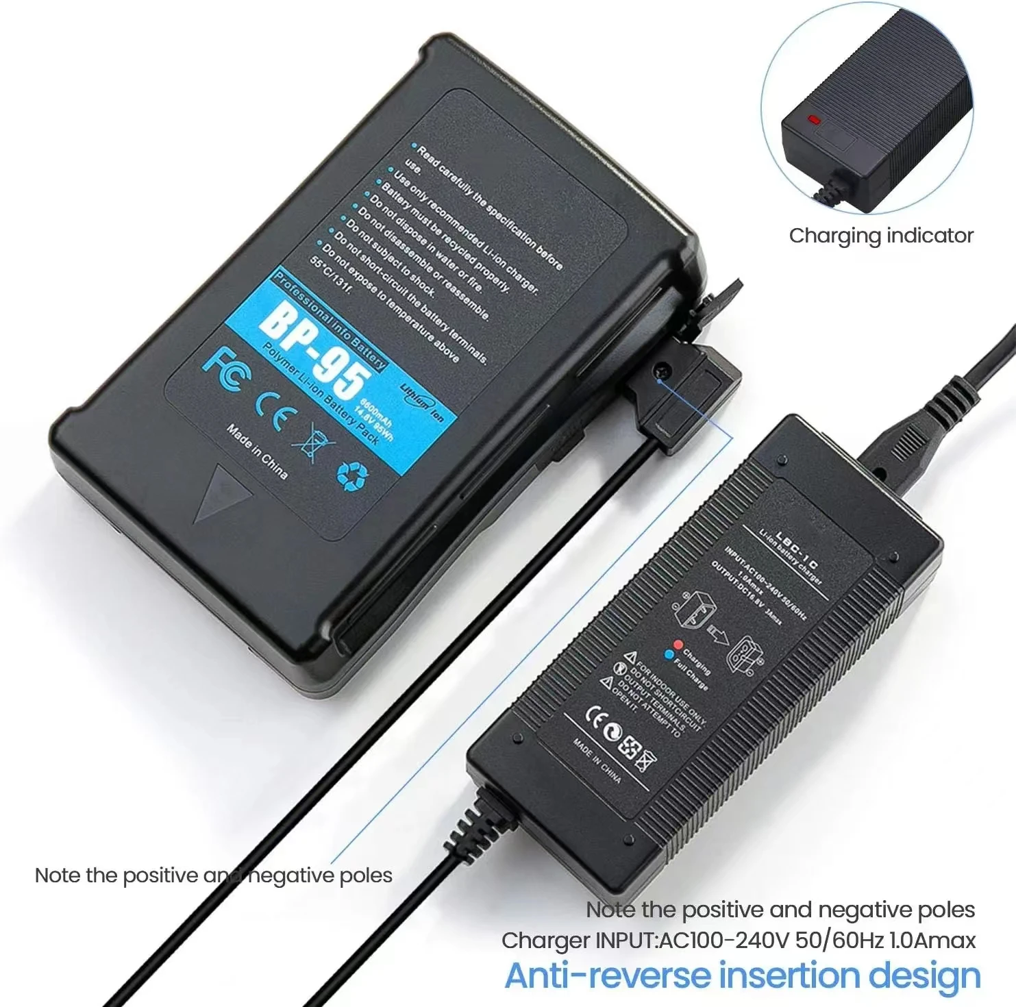 Аккумулятор V-Mount BP-95 V Lock Bateria для камеры Sony видеокамеры DSLR светодиодной