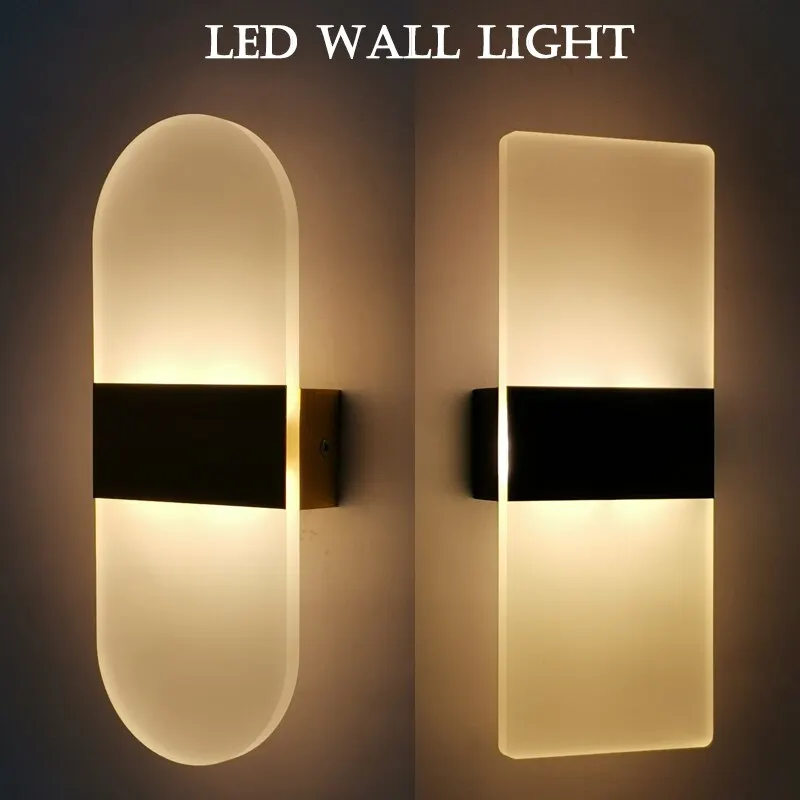 

Indoor lighting LED wall lamp AC 85-265V simple square lighting lamp home bedroom bedside lamp balcony aisle corridor lamp