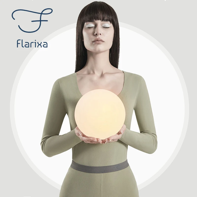 Flarixa Seamless Couple Thermal Underwear Set Women Clothing Winter Thermal Man Thermo Lingerie Warm Suit Tights Long Johns