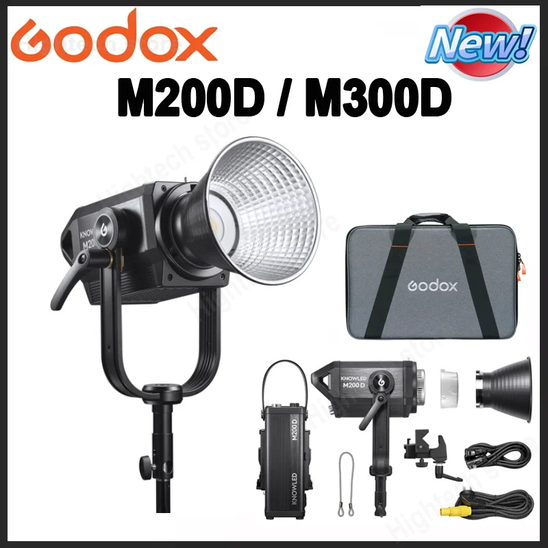 Godox M300D 300 Вт M200D 200 знаю светодиодный 5600K дневсветильник свет непрерывный видео